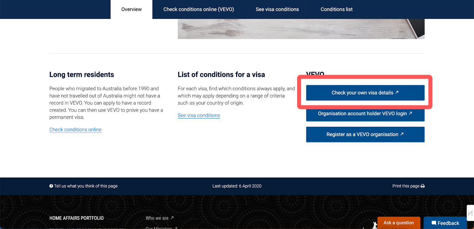 VEVO Check Check Visa Condition Easy on App