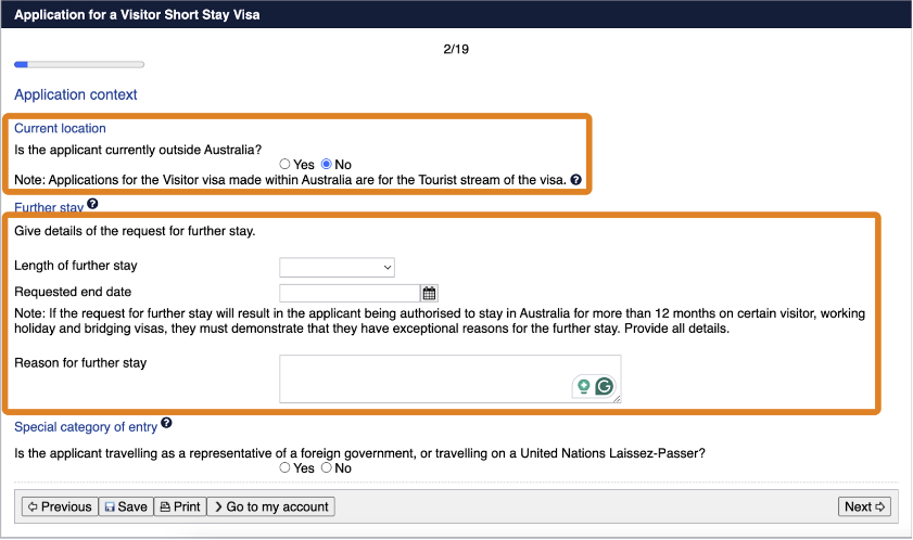 extension tourist visa australia