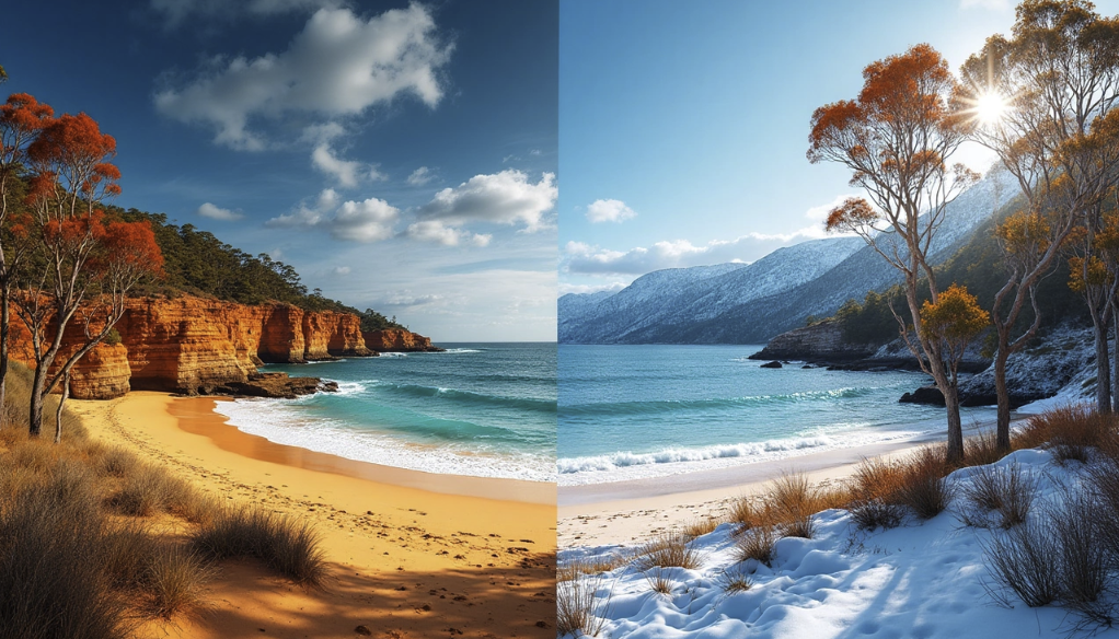 different seasons in australia in one image